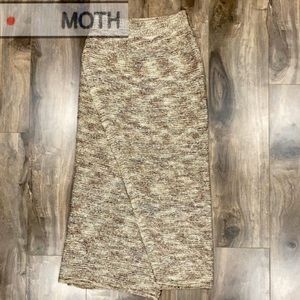 Anthropologie Moth Knit Wrap/Open-Front Midi